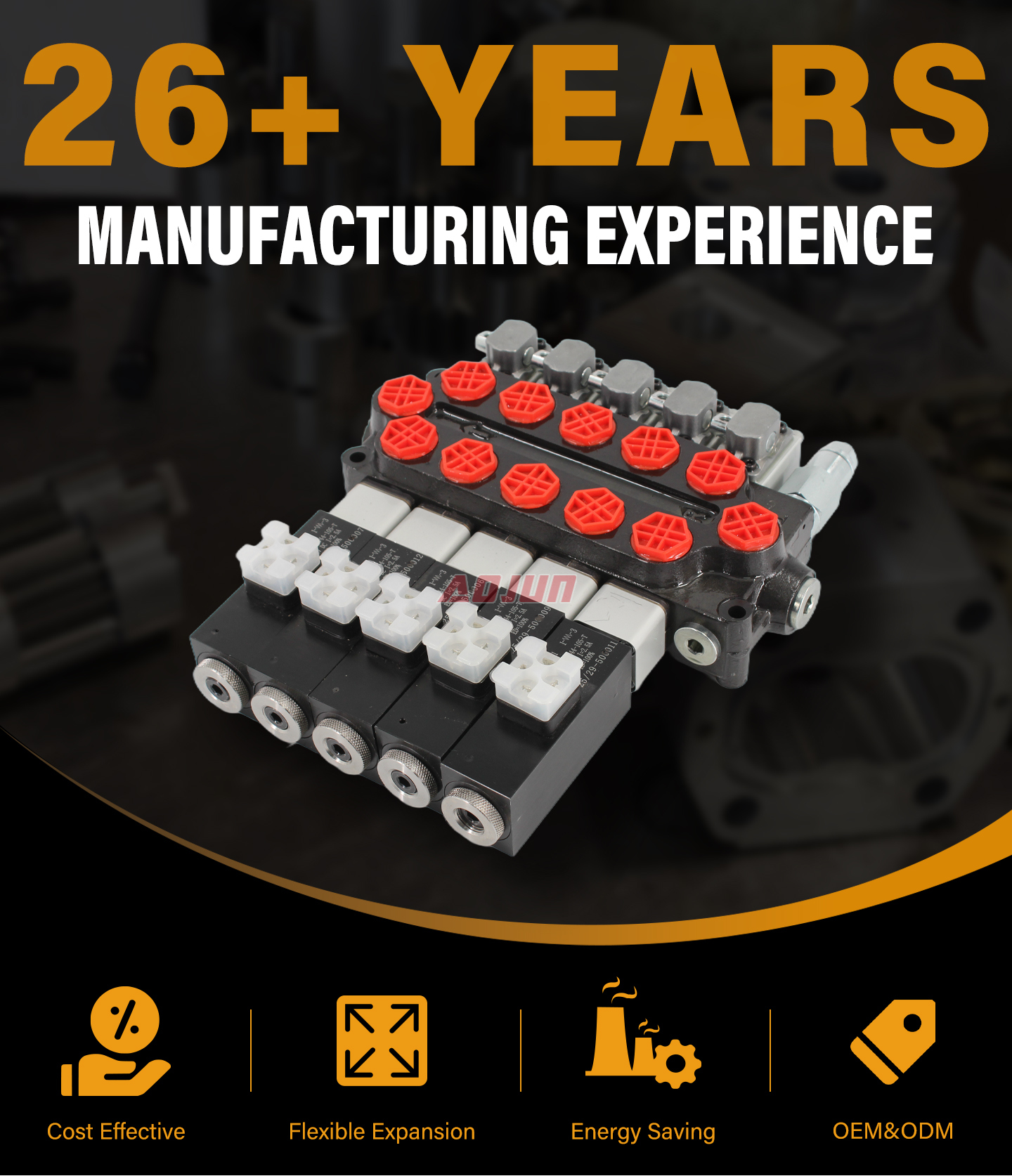 5 Spool Solenoid and Manual Monoblock Directional Valve Q45 detailed image
